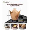 Katbite Tulip Cupcake Liners Holders 200PCS, Muffin Baking Cups, Cupcake Wrapper for Party, Wedding, Birthday, Christmas(Brown-White-Coffee)