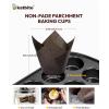 Katbite Tulip Cupcake Liners Holders 200PCS, Muffin Baking Cups, Cupcake Wrapper for Party, Wedding, Birthday, Christmas(Coffee)