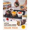 Katbite Tulip Cupcake Liners Holders 200PCS, Muffin Baking Cups, Cupcake Wrapper for Party, Wedding, Birthday, Christmas(Lotus-Multi)