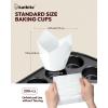 Katbite Tulip Cupcake Liners Holders 200PCS, Muffin Baking Cups, Cupcake Wrapper for Party, Wedding, Birthday, Christmas(White)