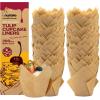 Katbite Tulip Cupcake Liners Holders 200PCS, Muffin Baking Cups, Cupcake Wrapper for Party, Wedding, Birthday, Christmas(Brown)