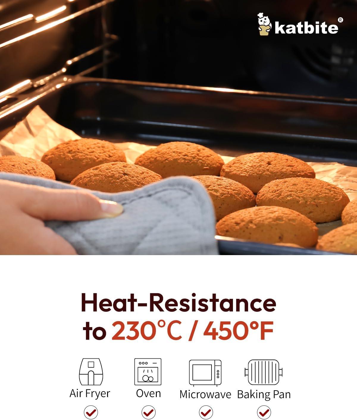 image:imageKatbite 120Pcs 8x12 inches Parchment Paper Sheets Heavy Duty Unbleached Baking Paper Precut Parchment Paper for Baking Air Fryer Grilling Steaming16x24100