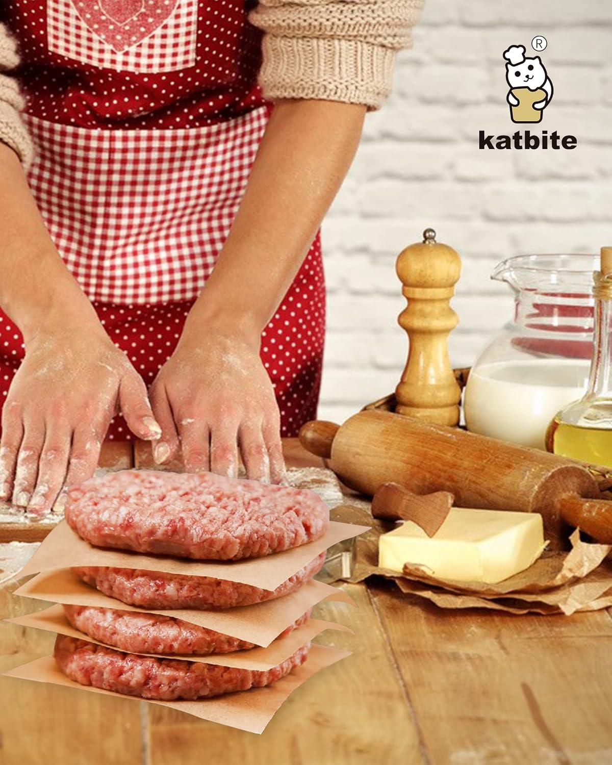 image:imageKatbite 120Pcs 8x12 inches Parchment Paper Sheets Heavy Duty Unbleached Baking Paper Precut Parchment Paper for Baking Air Fryer Grilling Steaming6x6300