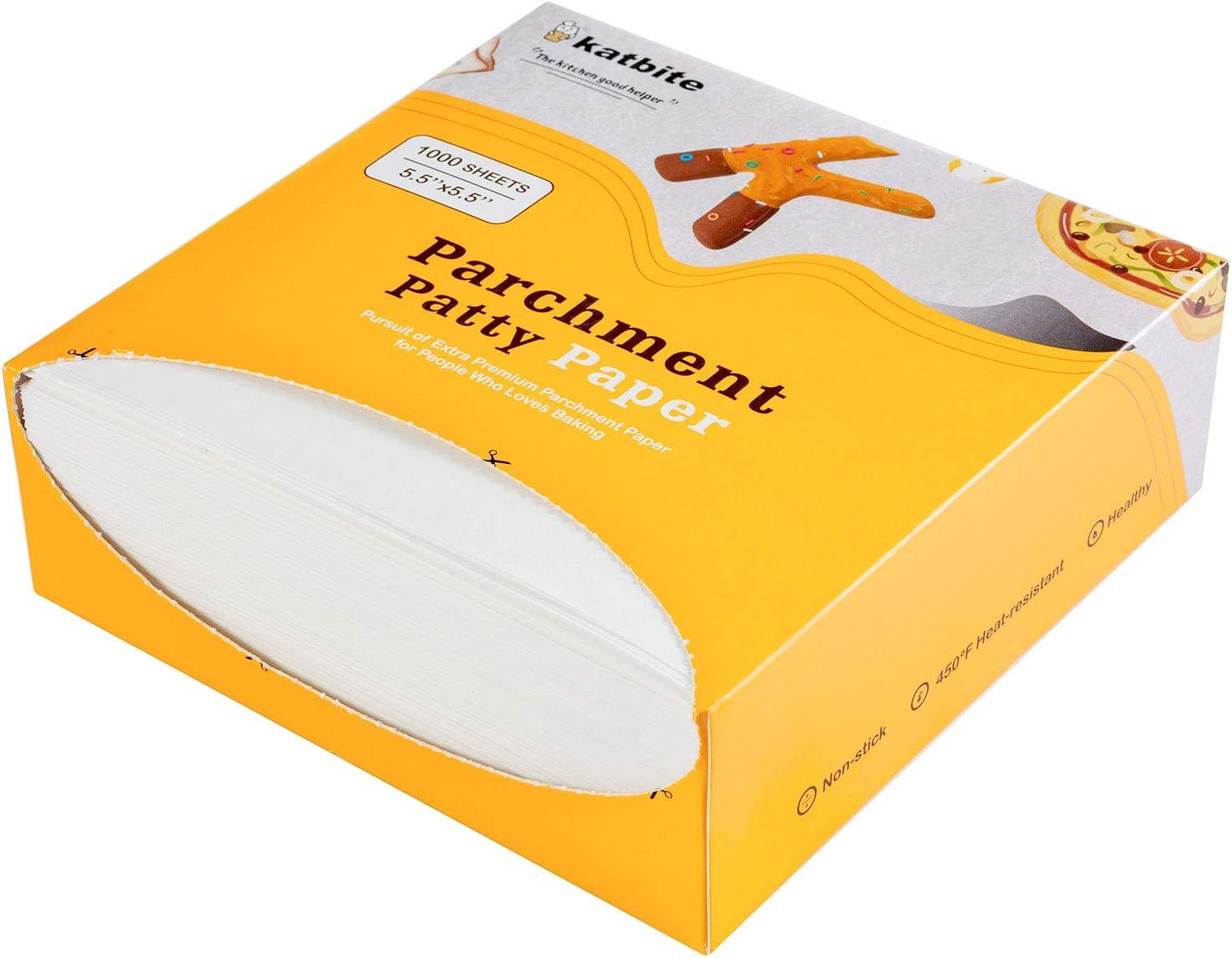 image:imageKatbite 200Pcs 9x13 inch Heavy Duty Parchment Paper Sheets Precut Parchment Paper for Quarter Sheet Pans Liners Baking Cookies Bread Meat Pizza Toaster Oven 9x1355x551000