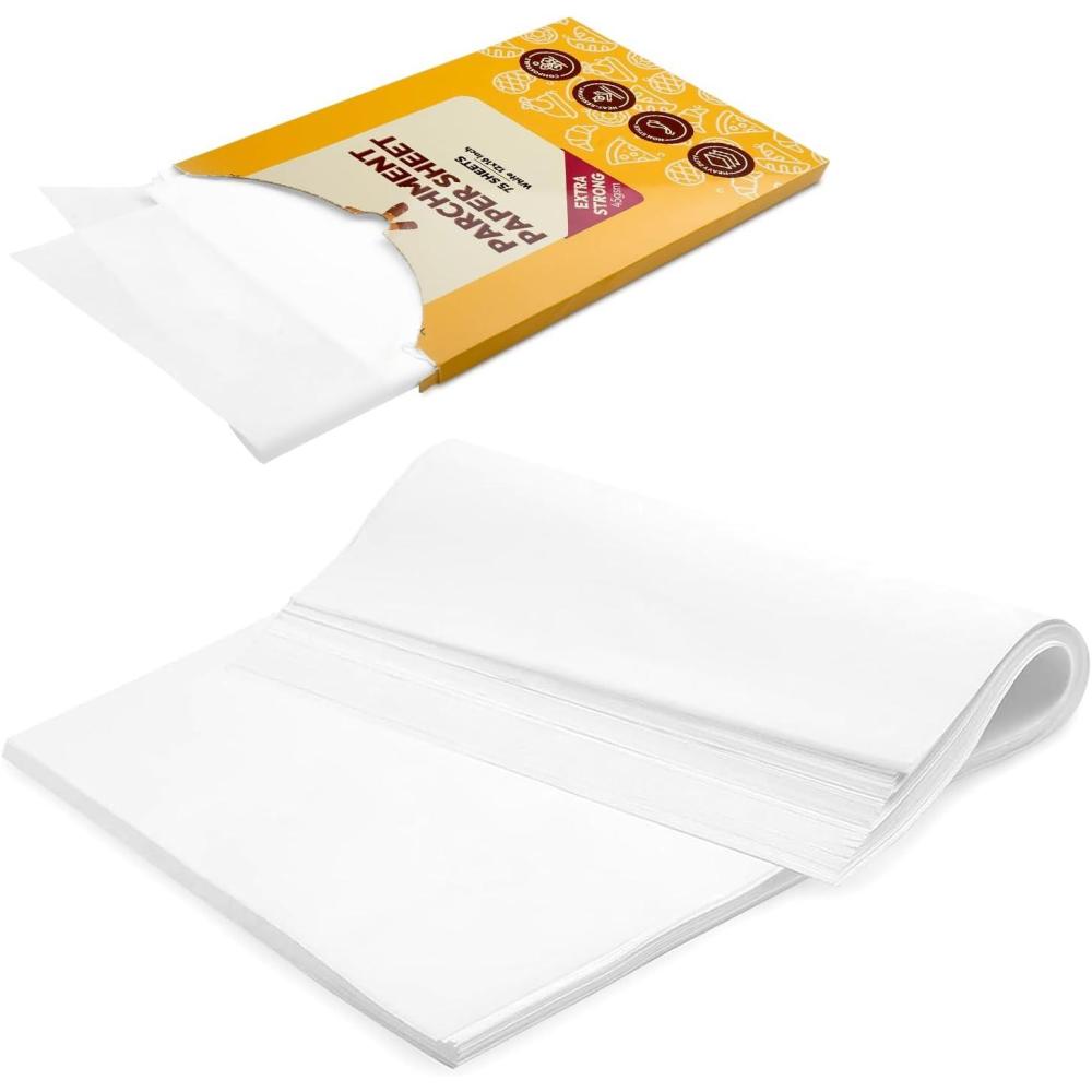 image:imageKatbite 200Pcs 9x13 inch Heavy Duty Parchment Paper Sheets Precut Parchment Paper for Quarter Sheet Pans Liners Baking Cookies Bread Meat Pizza Toaster Oven 9x1312x1675