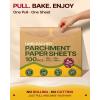 Katbite 120Pcs 8×12 inches Parchment Paper Sheets, Heavy Duty Unbleached Baking Paper, Pre-cut Parchment Paper for Baking, Air Fryer, Grilling, Steaming(18″x26″-100)