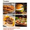 Katbite 120Pcs 8×12 inches Parchment Paper Sheets, Heavy Duty Unbleached Baking Paper, Pre-cut Parchment Paper for Baking, Air Fryer, Grilling, Steaming(9“x13“-350)