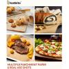 Katbite 120Pcs 8×12 inches Parchment Paper Sheets, Heavy Duty Unbleached Baking Paper, Pre-cut Parchment Paper for Baking, Air Fryer, Grilling, Steaming(9″x13″-200)