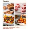 Katbite 200Pcs 9×13 inch Heavy Duty Parchment Paper Sheets, Precut Parchment Paper for Quarter Sheet Pans Liners, Baking Cookies, Bread, Meat, Pizza, Toaster Oven (9″x13″)(9″x13″-350)
