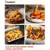 Katbite 200Pcs 9×13 inch Heavy Duty Parchment Paper Sheets, Precut Parchment Paper for Quarter Sheet Pans Liners, Baking Cookies, Bread, Meat, Pizza, Toaster Oven (9″x13″)(12″x16″-300)