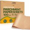 Katbite 120Pcs 8×12 inches Parchment Paper Sheets, Heavy Duty Unbleached Baking Paper, Pre-cut Parchment Paper for Baking, Air Fryer, Grilling, Steaming(18″x26″-100)
