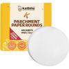 Katbite 200Pcs 6 Inch Parchment Paper Rounds, Unbleached & Non-stick, Precut Parchment Circles for Cheesecake Spring Pans, Fridge Storage/Freezing Hamburger Patties(5inch-200)