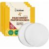 Katbite 200Pcs 6 Inch Parchment Paper Rounds, Unbleached & Non-stick, Precut Parchment Circles for Cheesecake Spring Pans, Fridge Storage/Freezing Hamburger Patties(6inch-200-4pack)