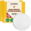 Katbite 200Pcs 6 Inch Parchment Paper Rounds, Unbleached & Non-stick, Precut Parchment Circles for Cheesecake Spring Pans, Fridge Storage/Freezing Hamburger Patties(6inch-400)