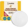 Katbite 200Pcs 6 Inch Parchment Paper Rounds, Unbleached & Non-stick, Precut Parchment Circles for Cheesecake Spring Pans, Fridge Storage/Freezing Hamburger Patties(10inch-200)