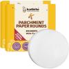 Katbite 200Pcs 6 Inch Parchment Paper Rounds, Unbleached & Non-stick, Precut Parchment Circles for Cheesecake Spring Pans, Fridge Storage/Freezing Hamburger Patties(9inch-400)
