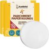 Katbite 200Pcs 6 Inch Parchment Paper Rounds, Unbleached & Non-stick, Precut Parchment Circles for Cheesecake Spring Pans, Fridge Storage/Freezing Hamburger Patties(10inch-400)