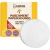 Katbite 200Pcs 6 Inch Parchment Paper Rounds, Unbleached & Non-stick, Precut Parchment Circles for Cheesecake Spring Pans, Fridge Storage/Freezing Hamburger Patties(9inch-200)