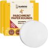 Katbite 200Pcs 6 Inch Parchment Paper Rounds, Unbleached & Non-stick, Precut Parchment Circles for Cheesecake Spring Pans, Fridge Storage/Freezing Hamburger Patties(4inch-400)