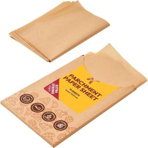 Katbite 120Pcs 8×12 inches Parchment Paper Sheets, Heavy Duty Unbleached Baking Paper, Pre-cut Parchment Paper for Baking, Air Fryer, Grilling, Steaming(12″x16″-75)