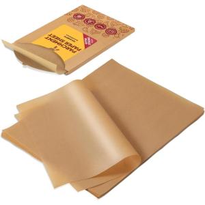 Katbite 120Pcs 8×12 inches Parchment Paper Sheets, Heavy Duty Unbleached Baking Paper, Pre-cut Parchment Paper for Baking, Air Fryer, Grilling, Steaming(8“x12“-120)