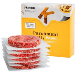Katbite 200Pcs 9×13 inch Heavy Duty Parchment Paper Sheets, Precut Parchment Paper for Quarter Sheet Pans Liners, Baking Cookies, Bread, Meat, Pizza, Toaster Oven (9″x13″)(5.5″x5.5″-1000)