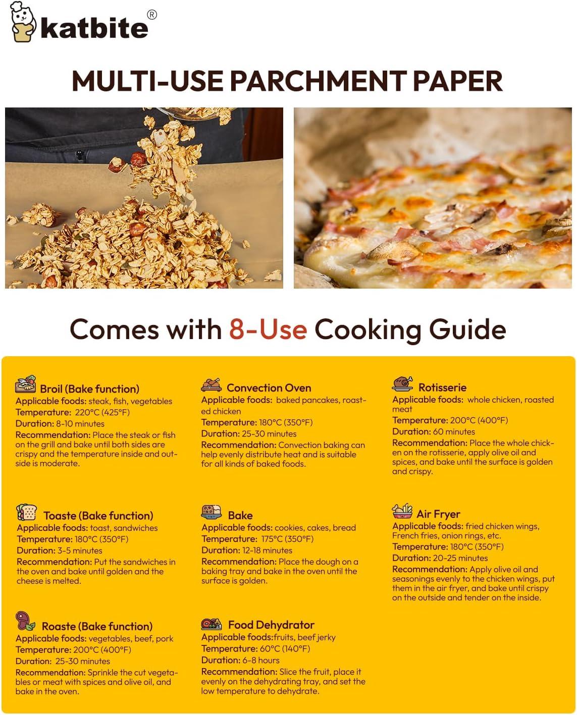 image:imageKatbite 100 Macaron Parchment Sheets Template Baking Cookie Parchment Printed Circle Baking Stencil for Macaron Cookie 12x16 In NonStick amp Heavy Duty Precut Paper for Chicken Pizza French Fry9x11 Inch1002pack