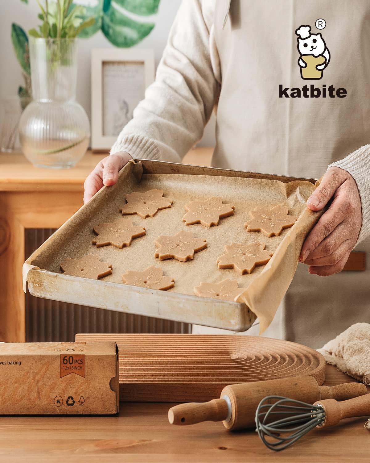 image:imageKatbite 100 Macaron Parchment Sheets Template Baking Cookie Parchment Printed Circle Baking Stencil for Macaron Cookie 12x16 In NonStick amp Heavy Duty Precut Paper for Chicken Pizza French Fry12X16Inch 60 Pcs