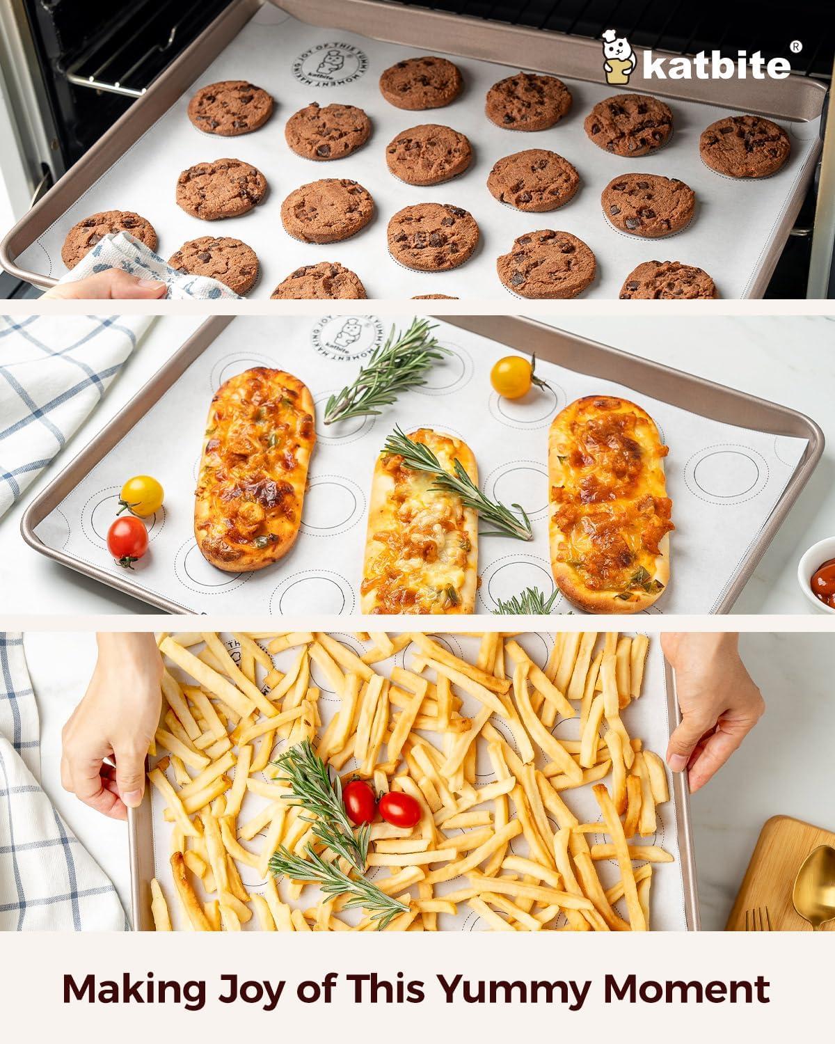 image:imageKatbite 100 Macaron Parchment Sheets Template Baking Cookie Parchment Printed Circle Baking Stencil for Macaron Cookie 12x16 In NonStick amp Heavy Duty Precut Paper for Chicken Pizza French Fry12X16Inch 100 Pcs