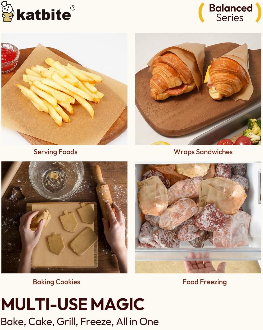 image:imageKatbite 100 Macaron Parchment Sheets Template Baking Cookie Parchment Printed Circle Baking Stencil for Macaron Cookie 12x16 In NonStick amp Heavy Duty Precut Paper for Chicken Pizza French Fry8x8 Inch2002pack