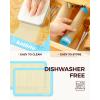 Macaron Silicone Baking Mats, Katbite Silicone Macaroons Baking Mat Set of 2 Half Sheet (11 5/8″ x 16 1/2″) Reusable & Nonstick Macarons Baking Supplies Silicone Bakeware Mats for Macarons Cookies(Light Blue 3 Pack)
