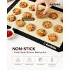 Macaron Silicone Baking Mats, Katbite Silicone Macaroons Baking Mat Set of 2 Half Sheet (11 5/8″ x 16 1/2″) Reusable & Nonstick Macarons Baking Supplies Silicone Bakeware Mats for Macarons Cookies(Black 3 Pack)