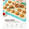 Macaron Silicone Baking Mats, Katbite Silicone Macaroons Baking Mat Set of 2 Half Sheet (11 5/8″ x 16 1/2″) Reusable & Nonstick Macarons Baking Supplies Silicone Bakeware Mats for Macarons Cookies(Dark Blue 3 Pack)