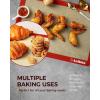 Macaron Silicone Baking Mats, Katbite Silicone Macaroons Baking Mat Set of 2 Half Sheet (11 5/8″ x 16 1/2″) Reusable & Nonstick Macarons Baking Supplies Silicone Bakeware Mats for Macarons Cookies(Red 3 Pack)