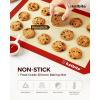 Macaron Silicone Baking Mats, Katbite Silicone Macaroons Baking Mat Set of 2 Half Sheet (11 5/8″ x 16 1/2″) Reusable & Nonstick Macarons Baking Supplies Silicone Bakeware Mats for Macarons Cookies(Red 3 Pack)