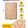 Macaron Silicone Baking Mats, Katbite Silicone Macaroons Baking Mat Set of 2 Half Sheet (11 5/8″ x 16 1/2″) Reusable & Nonstick Macarons Baking Supplies Silicone Bakeware Mats for Macarons Cookies(2 Pack)