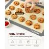 Macaron Silicone Baking Mats, Katbite Silicone Macaroons Baking Mat Set of 2 Half Sheet (11 5/8″ x 16 1/2″) Reusable & Nonstick Macarons Baking Supplies Silicone Bakeware Mats for Macarons Cookies(Gray 3 Pack)