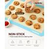 Macaron Silicone Baking Mats, Katbite Silicone Macaroons Baking Mat Set of 2 Half Sheet (11 5/8″ x 16 1/2″) Reusable & Nonstick Macarons Baking Supplies Silicone Bakeware Mats for Macarons Cookies(Light Blue 3 Pack)