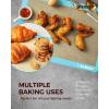 Macaron Silicone Baking Mats, Katbite Silicone Macaroons Baking Mat Set of 2 Half Sheet (11 5/8″ x 16 1/2″) Reusable & Nonstick Macarons Baking Supplies Silicone Bakeware Mats for Macarons Cookies(Light Blue 3 Pack)