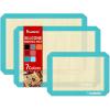 Macaron Silicone Baking Mats, Katbite Silicone Macaroons Baking Mat Set of 2 Half Sheet (11 5/8″ x 16 1/2″) Reusable & Nonstick Macarons Baking Supplies Silicone Bakeware Mats for Macarons Cookies(Dark Blue 3 Pack)