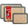 Macaron Silicone Baking Mats, Katbite Silicone Macaroons Baking Mat Set of 2 Half Sheet (11 5/8″ x 16 1/2″) Reusable & Nonstick Macarons Baking Supplies Silicone Bakeware Mats for Macarons Cookies(Gray 3 Pack)