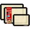 Macaron Silicone Baking Mats, Katbite Silicone Macaroons Baking Mat Set of 2 Half Sheet (11 5/8″ x 16 1/2″) Reusable & Nonstick Macarons Baking Supplies Silicone Bakeware Mats for Macarons Cookies(Black 3 Pack)