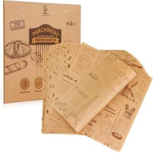 Katbite 100 Macaron Parchment Sheets Template Baking, Cookie Parchment, Printed Circle Baking Stencil for Macaron Cookie, 12×16 In, Non-Stick & Heavy Duty, Pre-cut Paper for Chicken Pizza French Fry(12×12 Inch 100 Pcs)