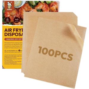 Katbite 100 Macaron Parchment Sheets Template Baking, Cookie Parchment, Printed Circle Baking Stencil for Macaron Cookie, 12×16 In, Non-Stick & Heavy Duty, Pre-cut Paper for Chicken Pizza French Fry(9×11 Inch 100 Pcs)