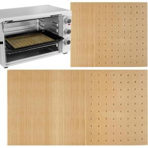 Katbite 200Pcs 9 Inch Parchment Paper, Heavy Duty Perforated, Unbleached Liners, Squares for Air Fryer, Steamer, Oven, Frying Chicken(9×11 Inch 180 Pcs)