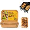 Katbite 200Pcs 9×13 inch Heavy Duty Unbleached Parchment Paper, & Katbite 100PCS Air Fryer Liners Disposable, 8×5.5”