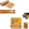 Katbite 15in x 242ft Unbleached Parchment Paper Roll & 100PCS Air Fryer Liners Disposable, 8×5.5”